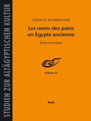 cover image of Les noms des pains en Égypte ancienne